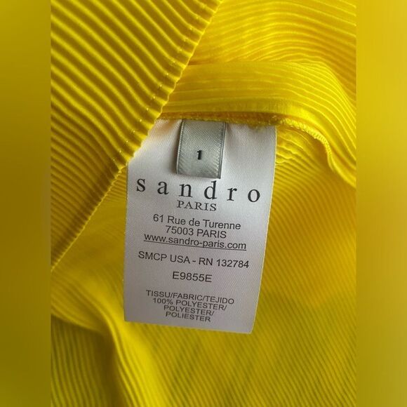 Sandro paris yellow oversized top size 1 - Picture 6 of 12